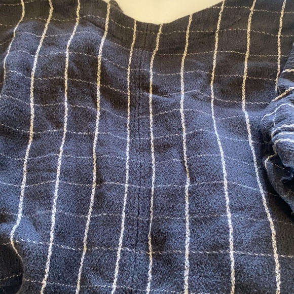 Free People Black Checkered Wrap Top - Picture 6 of 7